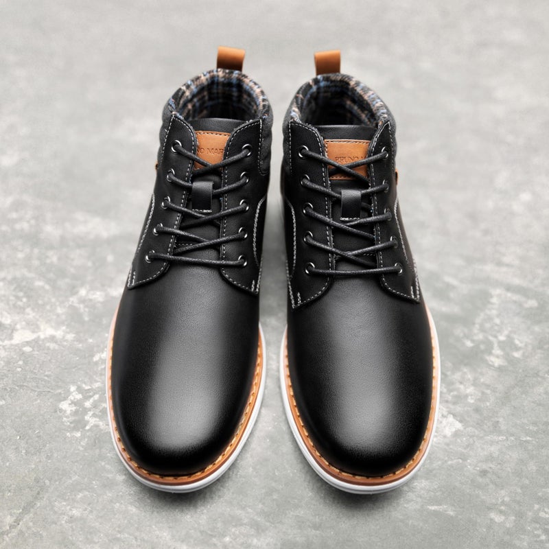 Bruno Marc Men's Mid Top Chukka Sneaker Lace Up Dress Boot,Size 10.5,Black,GRAND-HIGH - Image 2